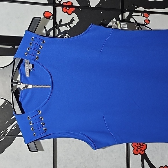 Sharango Blue Sleeveless Jewel Column Dress Size 4 NWT - Picture 3 of 9